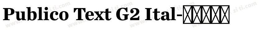 Publico Text G2 Ital字体转换